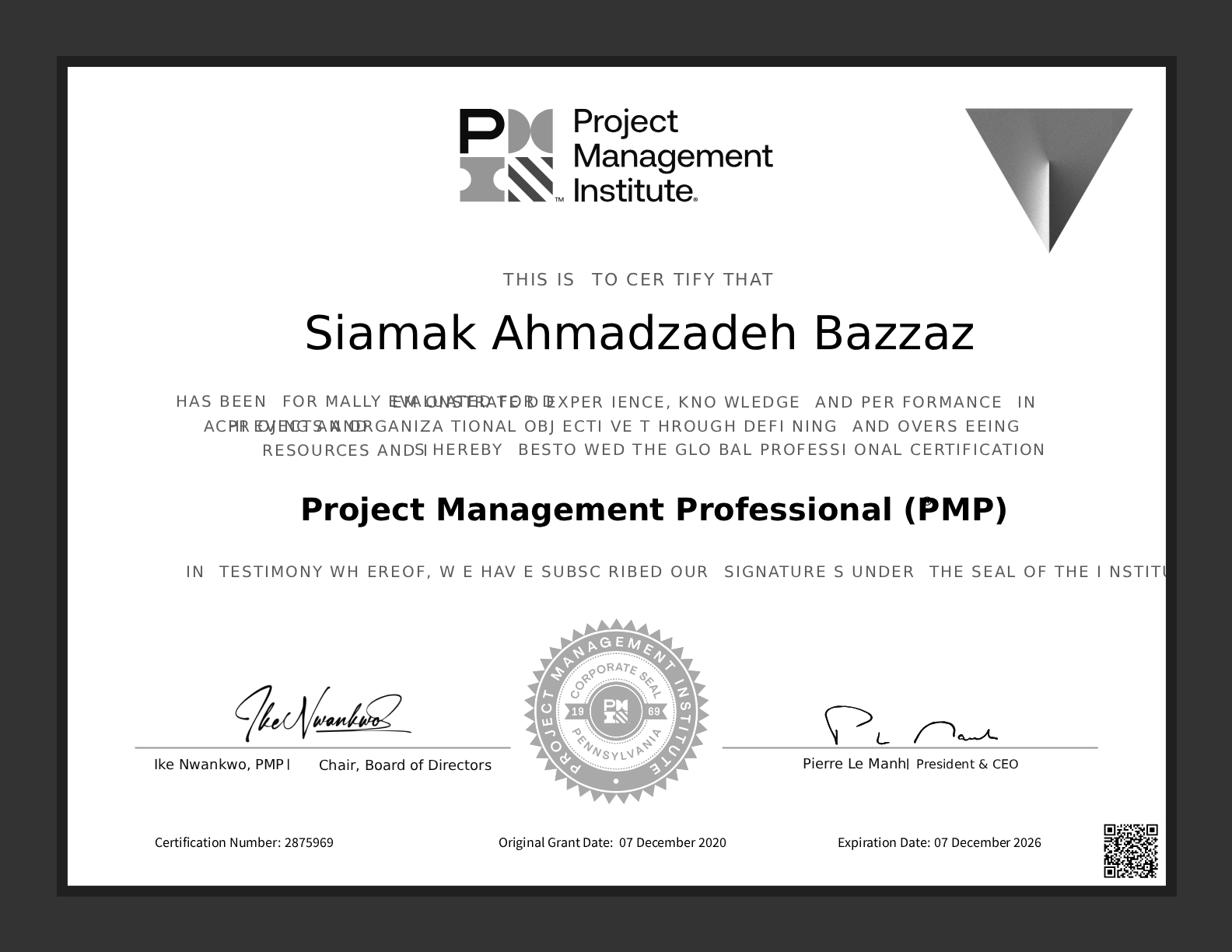 PMP · PMI